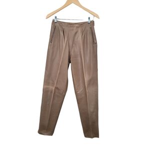 Maglia Vintage Leather Trouser Pants Tan Taupe